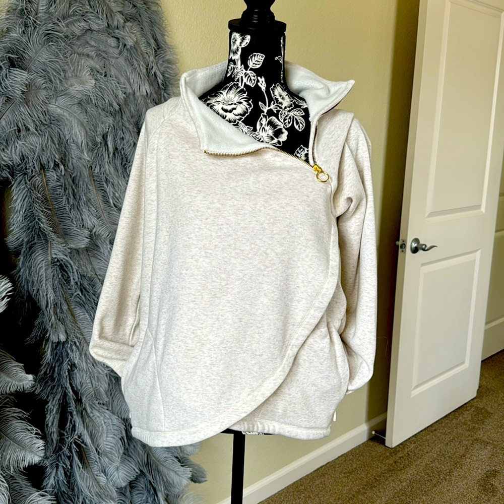 Athleta cozy karma asym pullover